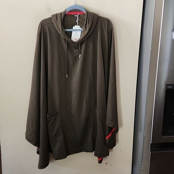 Coofandy poncho style dark kahki XL NWT - Picture 1 of 6